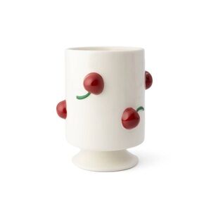 NWT - Target Cherry Accent White Ceramic Vase
